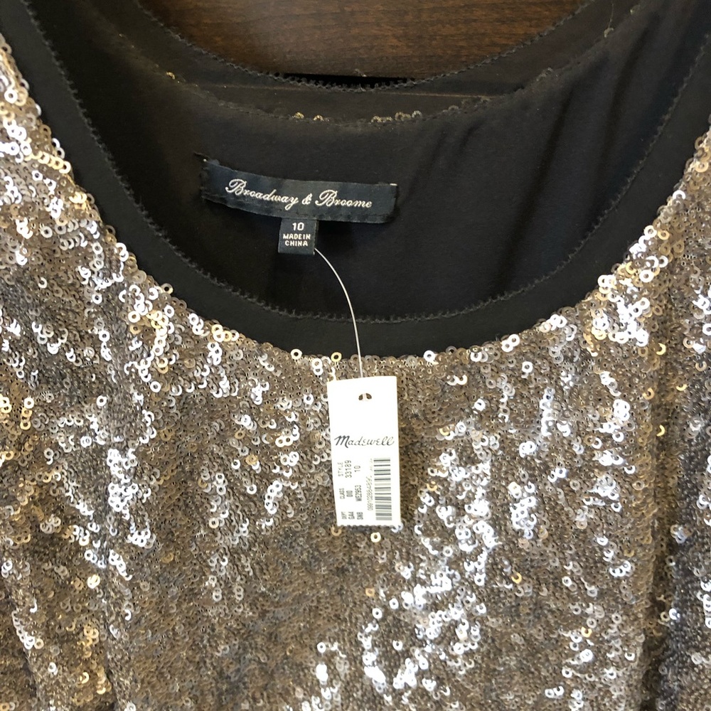 NWT madewell ombré sequined dress